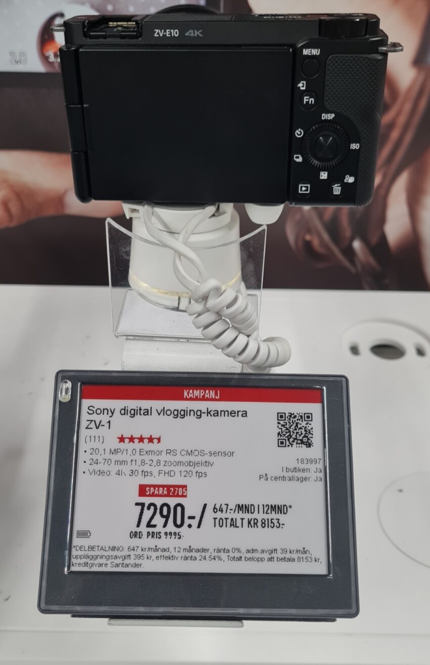 Sony digital vloggning kamera