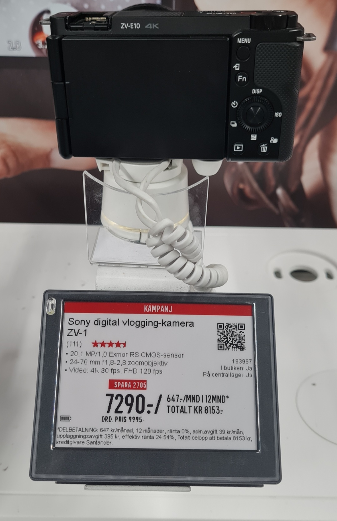 Sony digital vloggning kamera