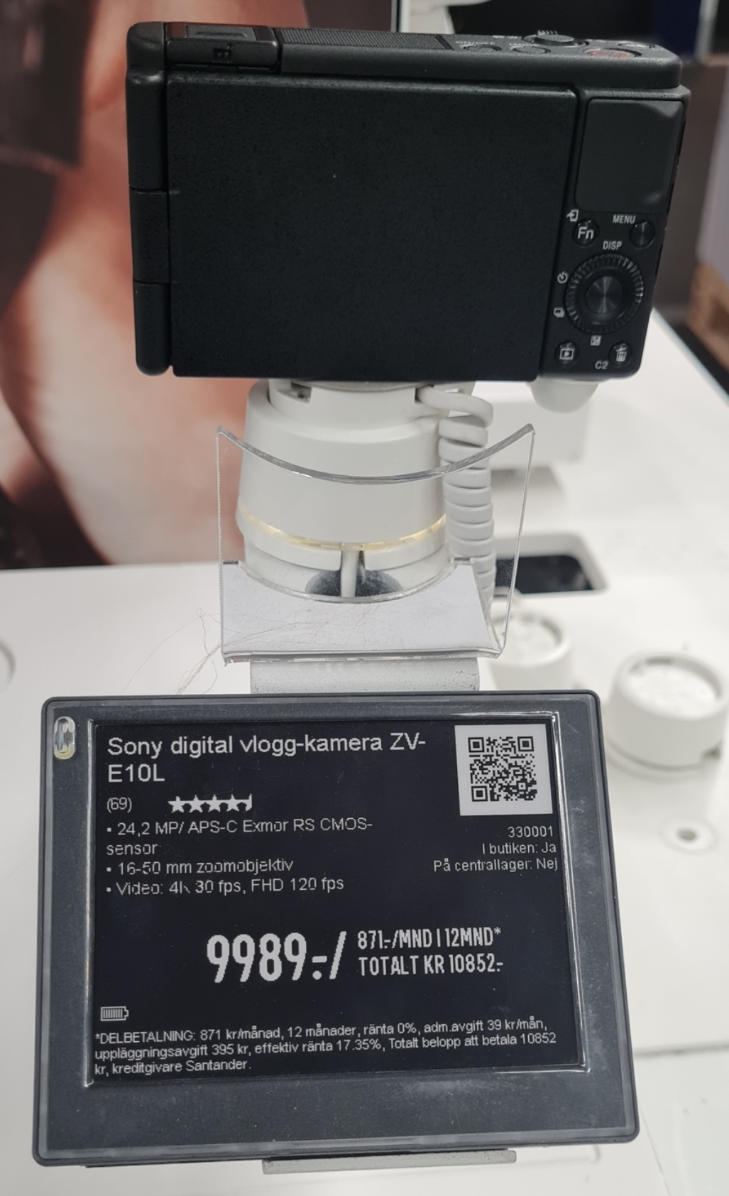 Sony digital vlogg kamera ZVE10L